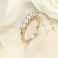 thumbnail image 3 of Elegant Womens Gold Plated White Copper Zircon Ring Fashion Jewelry Gift For Women, 3 of 5