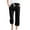 Black, variant on 2025! Capris for Women Aofany Women's Plus Size Cotton Linen Solid Pockets Drawstring Capri Pants