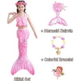 thumbnail image 2 of 5PCS Mermaid Tails for Swimming for Girls Kids Mermaid Swimsuit Costume Princess Bikini Set Bathing Suits High quality, 2 of 5