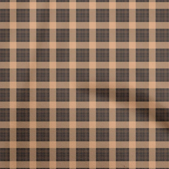 oneOone Cotton Cambric Rose Brown Fabric Tartan Sewing Craft Projects Fabric Prints By Yard 42 Inch Wide