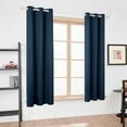 thumbnail image 2 of ZOPZO Thermal Insulated 100% Blackout Curtains, Navy Blue, 38W x 72L Inch, Energy Efficient Noise Reducing Drapes for Home Office, 2 Panels, 2 of 7