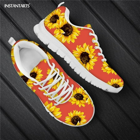 

Colorful Sunflower Print Women Sneakers Brand Design Unisex Lace Up Woman Flats Shoes Man Casual Shoe Breathable Ladies Sneaker