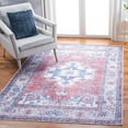 thumbnail image 3 of SAFAVIEH Serapi Oralee Traditional Machine Washable Area Rug, Red/Ivory, 5'3" X 7'7", 3 of 14