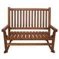 thumbnail image 6 of Leigh Country Double Porch Rocking Chair with Curved Seat Slats, Honey, 6 of 7
