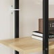 thumbnail image 5 of ChaoLink Librero de ratán de 5 niveles con gabinete de almacenamiento y puerta, estantería industrial alta de 71.1 pulgadas con estantes abiertos, librero de 5 niveles, 5 of 8