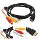 thumbnail image 2 of ColoMX Cable de conexión RCA portátil de Cable RCA para proyector receptor de TV DVD, 2 of 8