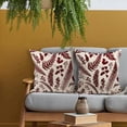 thumbnail image 5 of Burgundy Leaf Plant Pillow Covers 18X18 Inch Set of 2 Tropical Fern Herbs Botanical Leaves Floral Decorative Pillow Cases Vintage Cushion Case Farmhouse Home Decor for Couch Sofa Porch Outdoor, 5 of 6