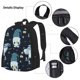 thumbnail image 3 of Disketp Gnome and Snowflakes Mochila Estampada de Gran Capacidad con Lonchera y Estuche, Set de 3 Piezas para Estudiantes, 3 of 7