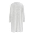 thumbnail image 4 of WTXUE Women's Fuzzy Sherpa Crewneck Sweatshirt Long Sleeve Tunic Top with Pockets Casual Loose Fit Pullover for Fall & Winter Fleece Sweatshirts Pullover Sweatshirts Oversized Sweatshirt White Xxl, 4 of 5