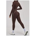 thumbnail image 4 of PISONIC Womens Two Piece Tracksuit Set Long Sleeve Zipper Jacket with Athletic High Waist Leggings Workout Outfit, 4 of 5