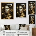 thumbnail image 4 of DESIGN ART Designart "Gold Crystal Female Portrait Iv" Modern Woman Wall Art Prints 12 in. wide x 20 in. high, 4 of 5