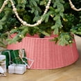 thumbnail image 3 of Ayieyill 26 inch Christmas Tree Collar, Christmas Tree Skirt for Christmas Tree Decorations | Rattan (Pink), 3 of 7
