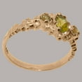 thumbnail image 4 of LBG British Made 9k Rose Gold Natural Peridot Womens Engagement Ring - 33 size options - Size 4.5, 4 of 9