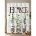 thumbnail image 4 of Farmhouse Shower Curtain Set ，Waterproof Fabric Shower Curtains Home Sweet Home Green Eucalyptus Wood Grain Shower Curtains for Bathroom,Bathroom Decor 72"x84", 4 of 6