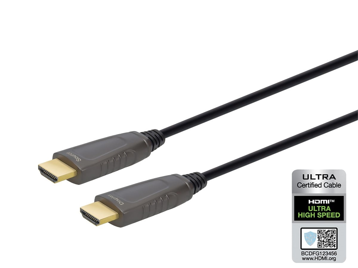 Monoprice 8K Certified Ultra High Speed Active HDMI Cable - 10 Meters (32 Feet) HDMI 2.1, AOC, for PlayStation 5, Xbox Series X, Xbox Series S - SlimRun AV Series