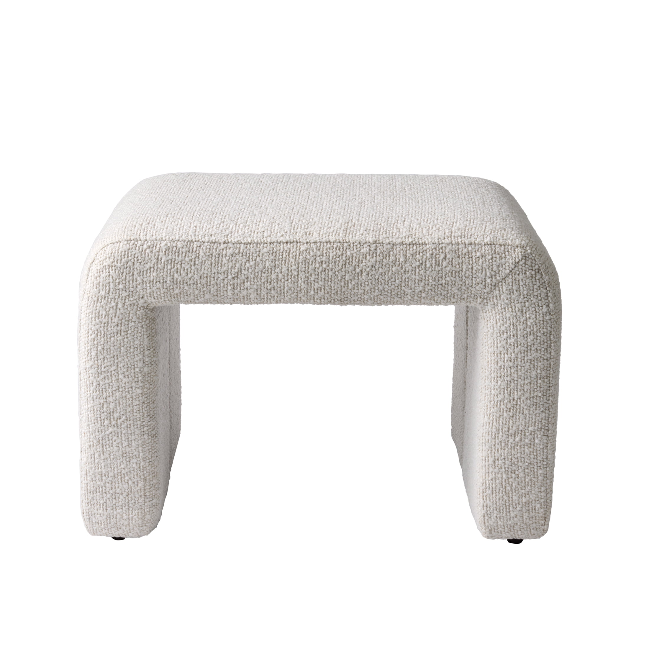 Better Homes & Gardens Juliet Waterfall Boucle Ottoman, Ivory