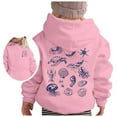 thumbnail image 5 of Big Girl'S Hoodie Long Sleeve Soft Sweatshirt Graphic Hoody Kids Cute Pullovers Top Girls Clothes Pink Size 9-10T, 5 of 7
