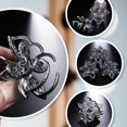 thumbnail image 2 of Set of 3 Mini Hair Jaw Clips Vintage Metal Rhinestone Claw Hair Clips for Women Girls, Non Slip Exquisite Claw Clip, Easy to Match, 2 of 5