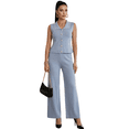 thumbnail image 1 of Conjunto 2 Piezas Casual Chic para Mujer, Top Elegante con Botones y Pantalón Amplio Cómodo, 1 of 5
