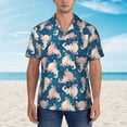 thumbnail image 4 of Lsque Cute Salamander pattern Hawaiian Shirt for Men, Unisex Summer Beach Casual Short Sleeve Button Down Shirts-Small, 4 of 9