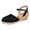 Black, variant on Women's Espadrille Wedge Sandals Lightweight Closed Toe Slip on Platform Dressy Shoes Breathable Wide Width Walking Sandal White Size 7