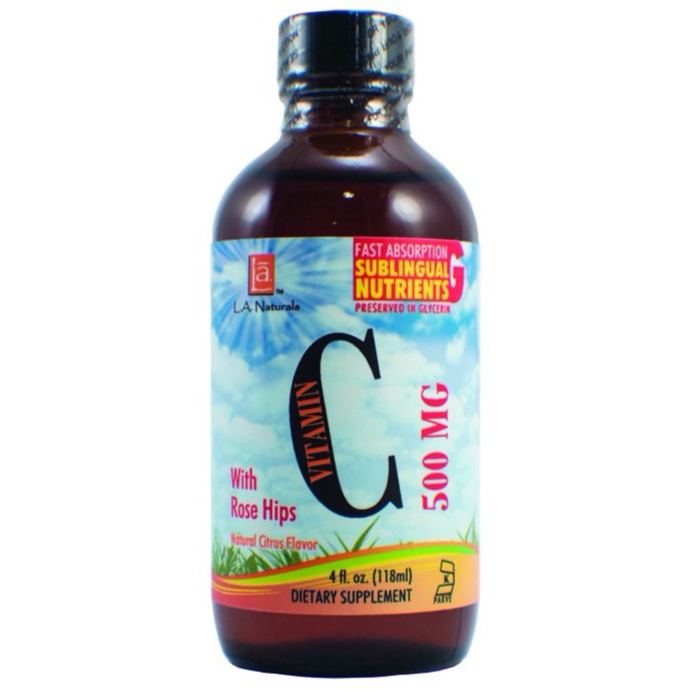 L A Naturals Liquid Vitamin C 500mg, 4 Oz