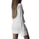 thumbnail image 5 of Sunloudy - Vestido informal para mujer, color sólido, con solapa, cierre de botones, cintura, lazo, abertura inferior, vestido elegante Sunloudy  moda, 5 of 9