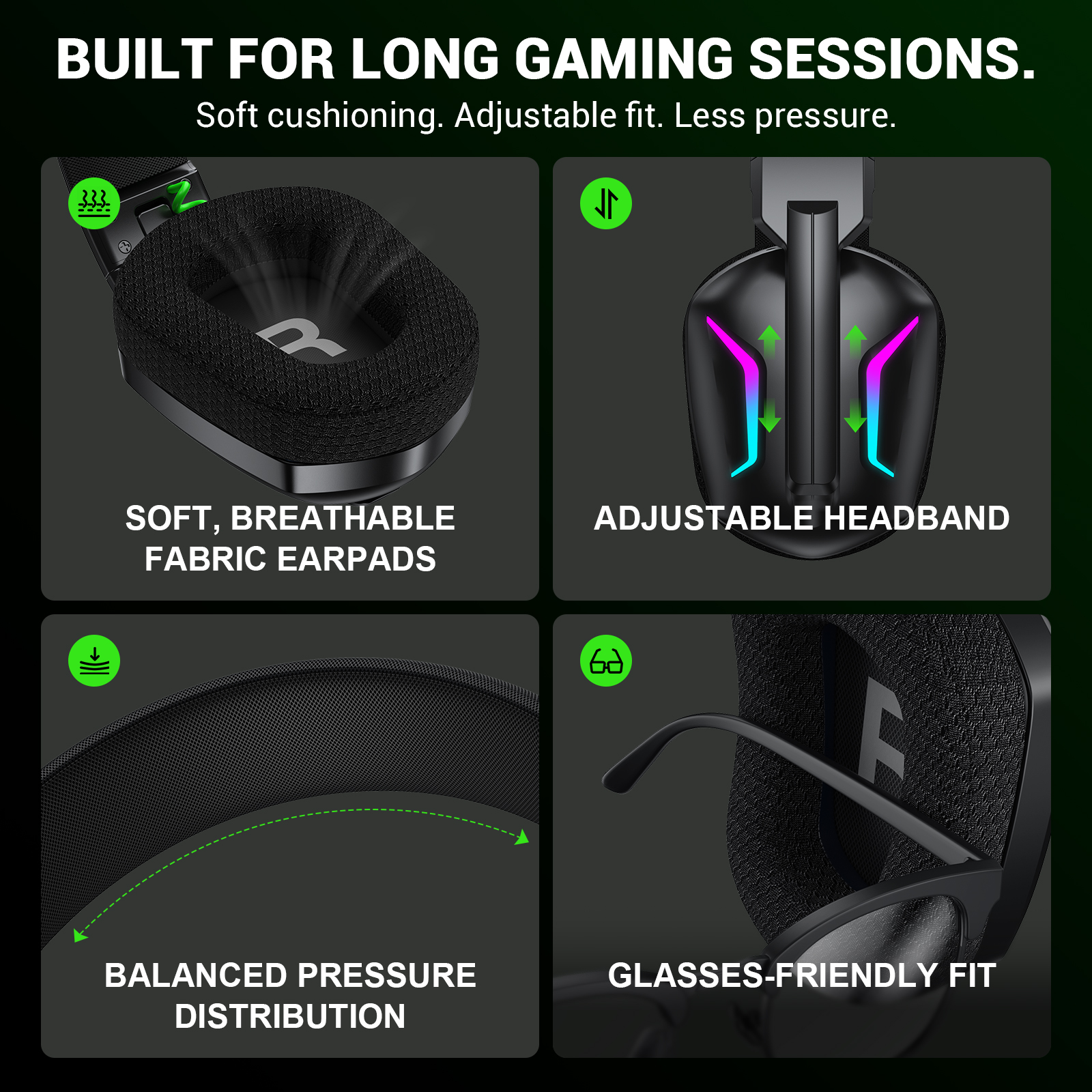 Vakedy Wireless Gaming Headset PS5/PS4/PC 2.4GHz Bluetooth photo 7