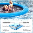 thumbnail image 4 of Danrelax 8FT Sunchill Round Inflatable Float Ring for Adults, Heavy Duty Hammock Pool Lounger with Pump, for Lake, Ocean & Pool, 4 of 8