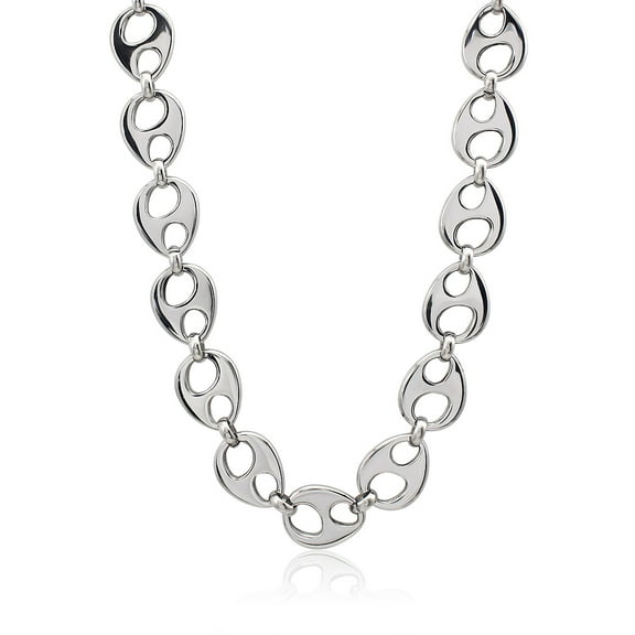 Couya 18k gold plate Pig Nose necklace 316L Stainless Steel Link Chain HipHop Curb Cuban long Necklaces