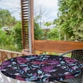 thumbnail image 2 of Ambesonne Floral Design Fitted Round Tablecloth, Grunge Lilac Pattern, 56"- 60" Diameter, Magenta Pale Purple Plum, 2 of 5