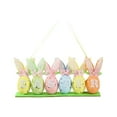thumbnail image 1 of zhangmingg Easter Egg Ornament Decorative Desktop Display with Rabbit Figurines for Home and Seasonal Celebration, 1 of 6