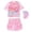 1-Pink1689, variant on Tiijoy Toddler Girls Swimsuit Cartoon Short Sleeve Rash Guard Shorts with Swim Cap, 3-Piece, Sizes 3-14