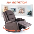 thumbnail image 3 of Wayshire Plush Ergonomic Gaming Chair with Massaging Recliner, Brown, 3 of 10