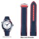 thumbnail image 3 of Correa de reloj de nailon azul con parte trasera de silicona y caucho de 20 mm y 22 mm para Omega Seamaster 300 Speedmaster 8900 Planet Ocean Tools, 3 of 5