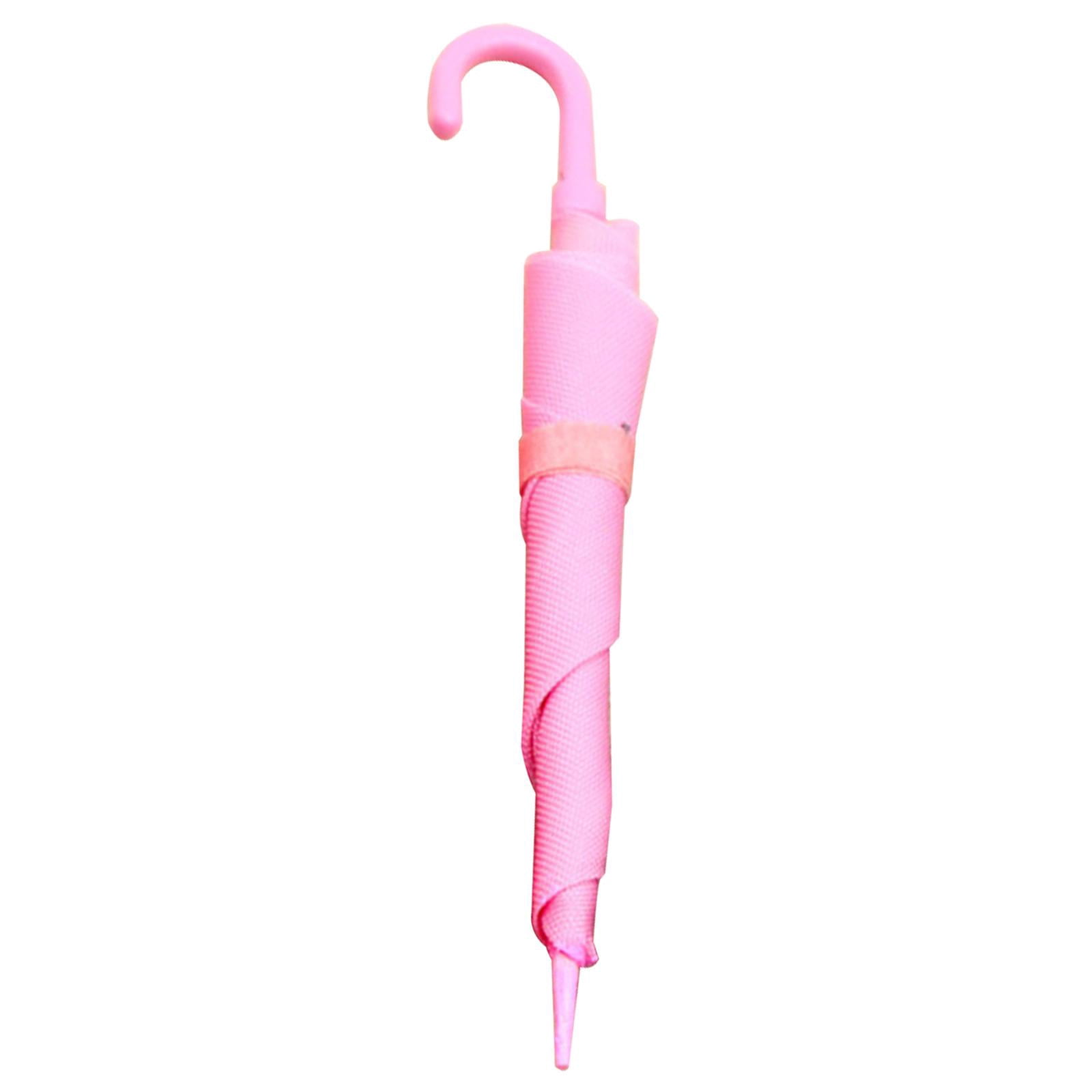 figatia Dollhouse Miniature Umbrella Mini Umbrella Model for Diorama Micro Landscape Pink