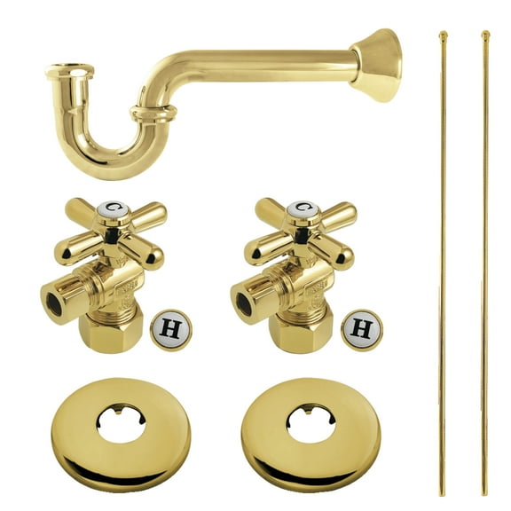Kingston Brass KPK302 Trimscape Traditional Plumbing Supply Kit Combo, Polished Brass