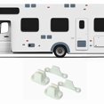 thumbnail image 3 of 2X Kit de Support de Porte en Forme de T Arrêt de Fixation Crochet en Plastique Compatible Support de Serrure de Porte pour Remorque RV Caravane - Blanc, 3 of 4