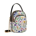 thumbnail image 7 of FORMRS Crossbody Bag for Women Quilted Travel Shoulder Cell Phone Purse with Chain Strap Handbag, Green Wildflower Pattern, 7 of 7