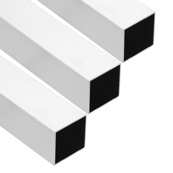 Uxcell Aluminum Square Tubing,0.98"x0.98"x16" Long 0.04" Wall Thick 6063 Aluminum Square Tube Seamless Structural Metal Profile Hardware for Construction DIY Home Decor Furniture 3pcs