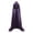 Dark Purple, variant on Adult Satin Hooded Long Cape - Halloween Death Wizard Cosplay Cloak with Tie Neck, Floor-Length Robe for Masquerade & Stage Performance Red 110