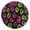 Black, variant on Leopard Print Pattern Wall Clock 10in Round Artistic Oil Painting Home Decor Desk Table Clock