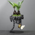 thumbnail image 1 of serony Plant Pot Garden Planter Container Flower Succulent Pot Air Bonsai Pot Rockery Plant Table Succulent Container with Dish, 1 of 9