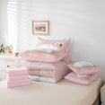 thumbnail image 6 of Feelyou Cartoon White Swan Bedding Comforter Set 7 Pieces, Pink Oil Printing Full Bedding Set, Teens Kids Girls Women Reversible Fitted Sheet Flat Sheet, Luxury Bedroom Decor, 6 of 8