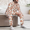 thumbnail image 7 of Naloa Carrot Men’s Pajamas Set - Long Sleeve Button Down Sleep Shirt and Pajama Bottoms Sleepwear Set-XX-Large, 7 of 7
