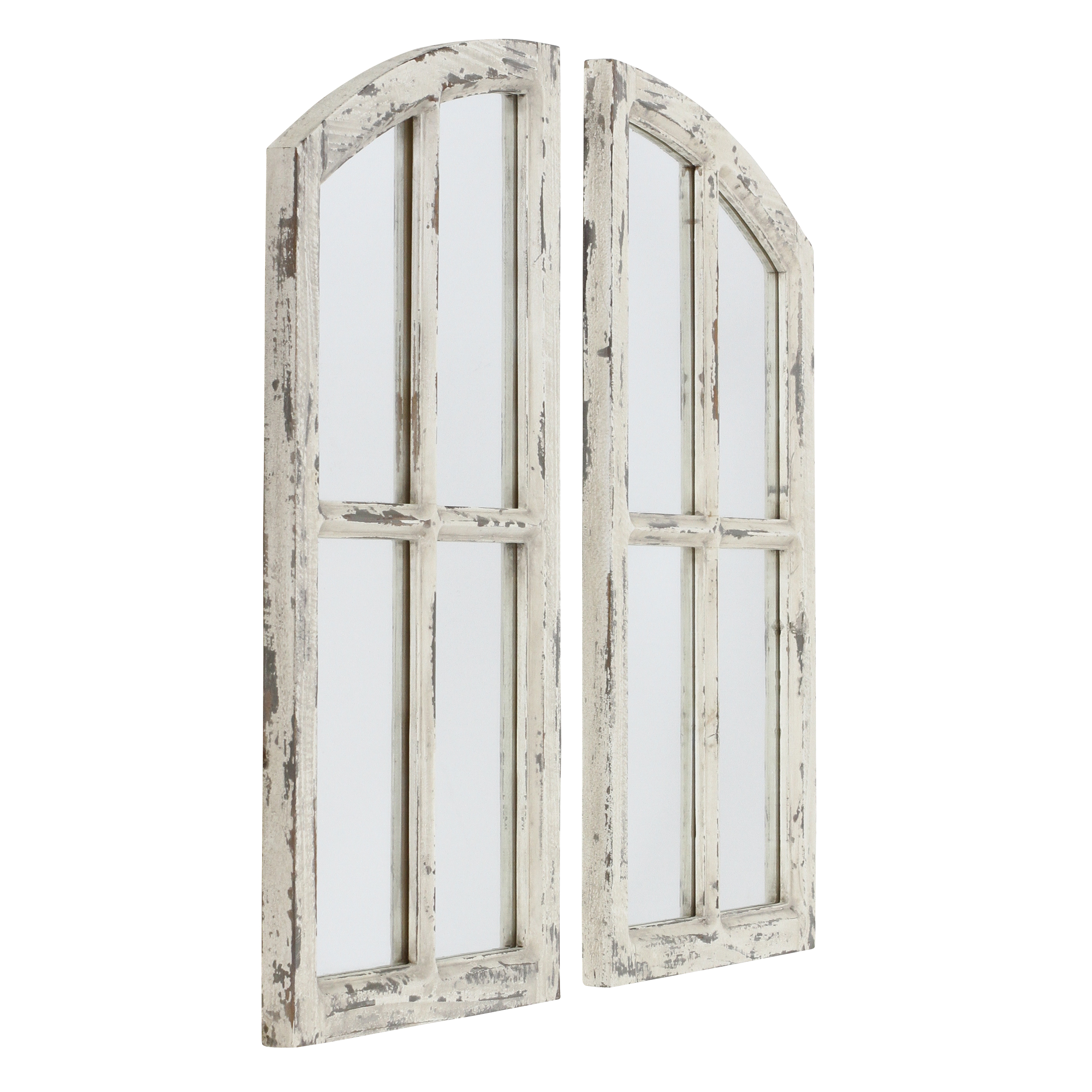 Jolene Arch Window Pane Mirrors Off-White 27" x 15" (Set of 2) by Aspire - image 3 of 6