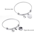 thumbnail image 3 of Cremation Bracelet for Ashes Memorial Jewelry Stainless Steel Heart Shape Urn Pendant Bangle Loved Ones Funeral Ashes Holder, 3 of 7