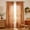 Burnt Orange, variant on 63 Inch Length Curtains 2 Panels Set,Sheer Linen Boho Sage Green Cream White Spring Leaf Curtains for for Living Room Kitchen Window Treatments