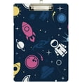 thumbnail image 2 of FMSHPON Space Rockets Clipboard Hardboard Wood Nursing Clip Board and Pull for Standard A4 Letter 13x9 inches, 2 of 8