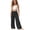 A1305-Black, variant on Wide Leg Linen Pants Girls Elastic Waist Lightweight Flowy Boho Beach Vacation Lounge Trousers, Sky Blue 12-13 Years